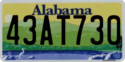 AL license plate 43AT730