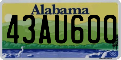 AL license plate 43AU600
