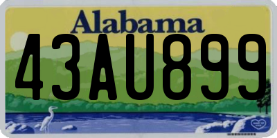 AL license plate 43AU899