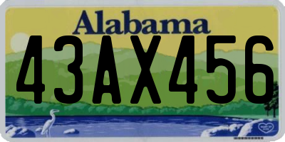 AL license plate 43AX456