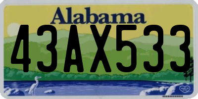 AL license plate 43AX533
