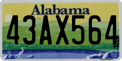 AL license plate 43AX564