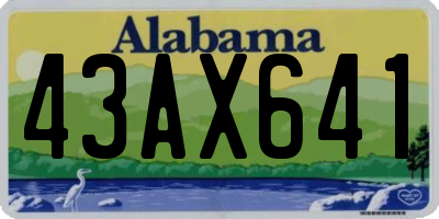 AL license plate 43AX641