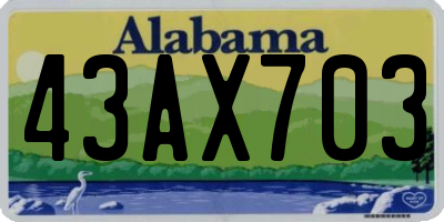 AL license plate 43AX703