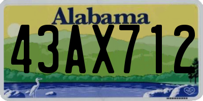 AL license plate 43AX712