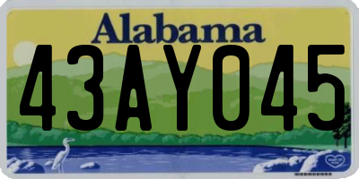 AL license plate 43AY045