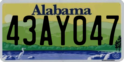 AL license plate 43AY047