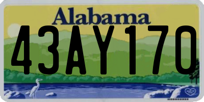 AL license plate 43AY170