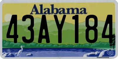 AL license plate 43AY184