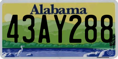 AL license plate 43AY288