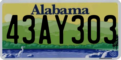 AL license plate 43AY303