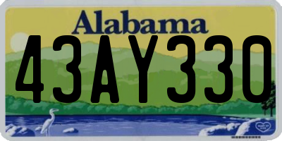 AL license plate 43AY330