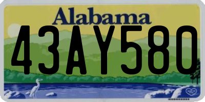 AL license plate 43AY580