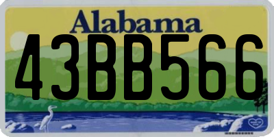 AL license plate 43BB566