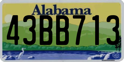 AL license plate 43BB713