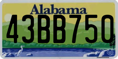 AL license plate 43BB750