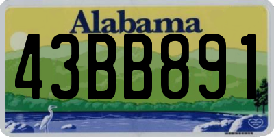 AL license plate 43BB891