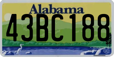 AL license plate 43BC188
