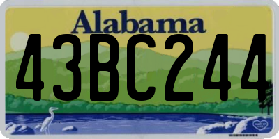 AL license plate 43BC244
