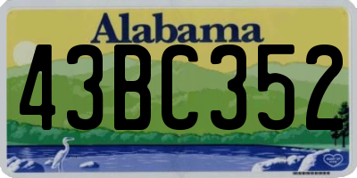 AL license plate 43BC352