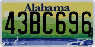 AL license plate 43BC696