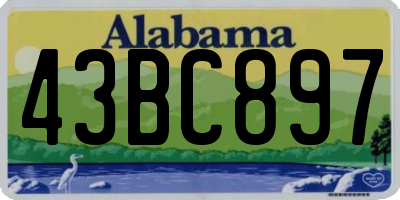 AL license plate 43BC897