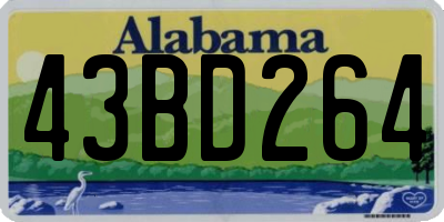AL license plate 43BD264