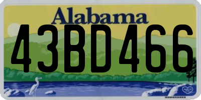 AL license plate 43BD466