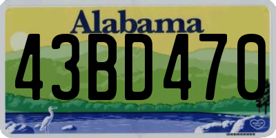 AL license plate 43BD470