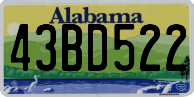 AL license plate 43BD522