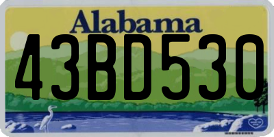 AL license plate 43BD530