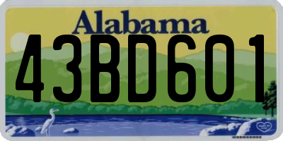 AL license plate 43BD601