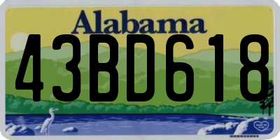 AL license plate 43BD618
