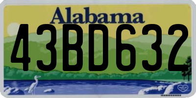 AL license plate 43BD632