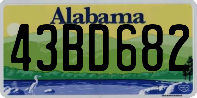 AL license plate 43BD682