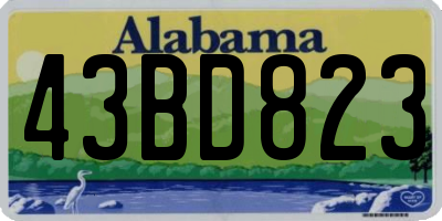 AL license plate 43BD823