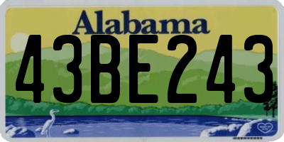AL license plate 43BE243