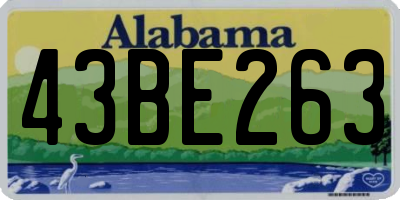 AL license plate 43BE263
