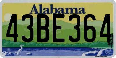 AL license plate 43BE364