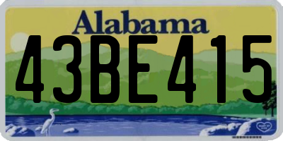 AL license plate 43BE415