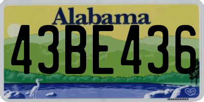 AL license plate 43BE436