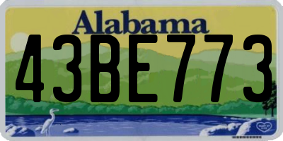 AL license plate 43BE773