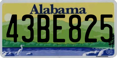 AL license plate 43BE825
