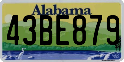 AL license plate 43BE879