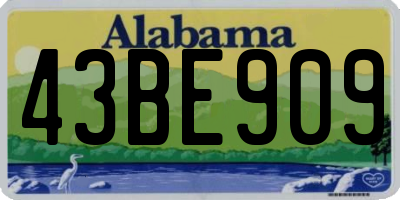 AL license plate 43BE909