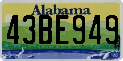 AL license plate 43BE949
