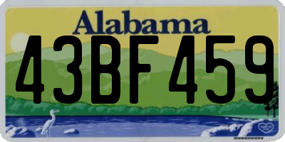 AL license plate 43BF459