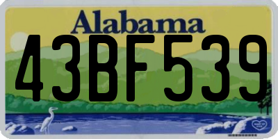 AL license plate 43BF539