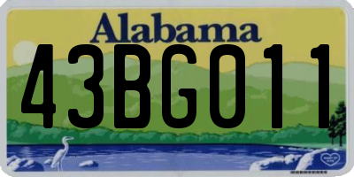 AL license plate 43BG011