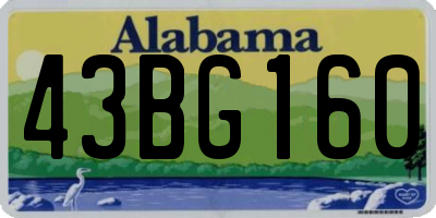 AL license plate 43BG160